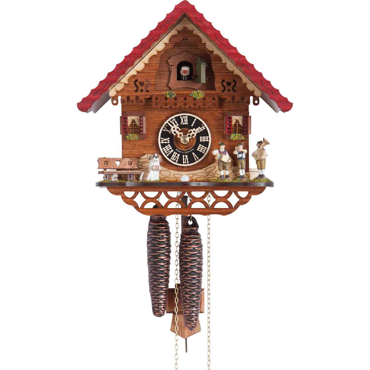 Orologio a Cucù Chalet Orchestra Tetto Rosso