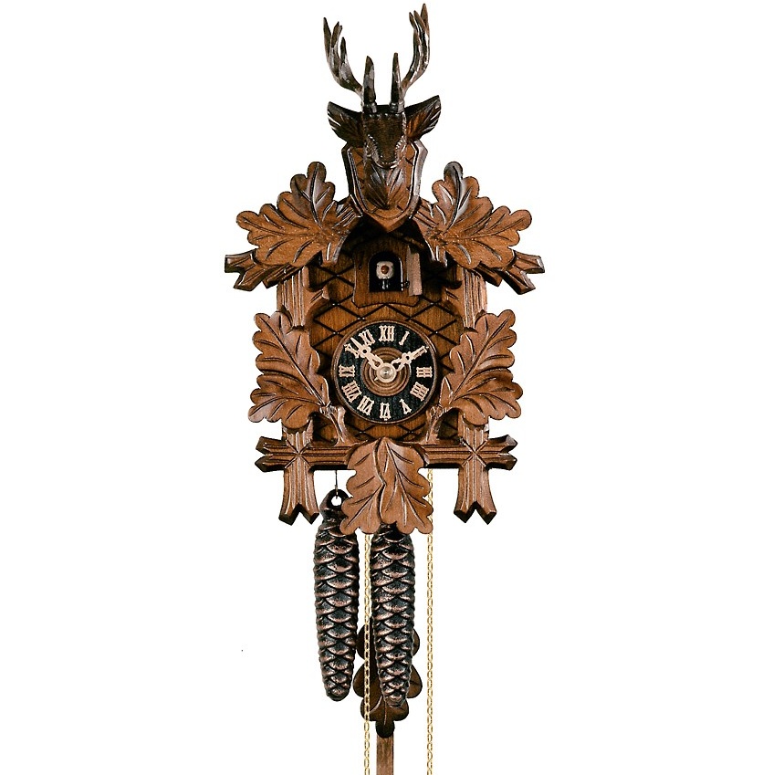 Orologio a Cucù Classico Cervo Foglie Quercia